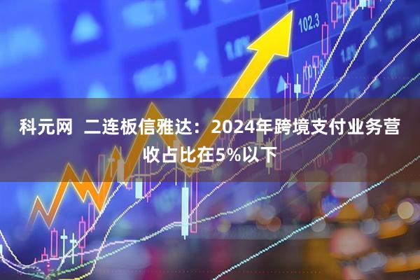 科元网  二连板信雅达：2024年跨境支付业务营收占比在5%以下