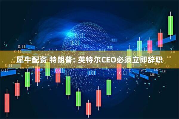 犀牛配资 特朗普: 英特尔CEO必须立即辞职